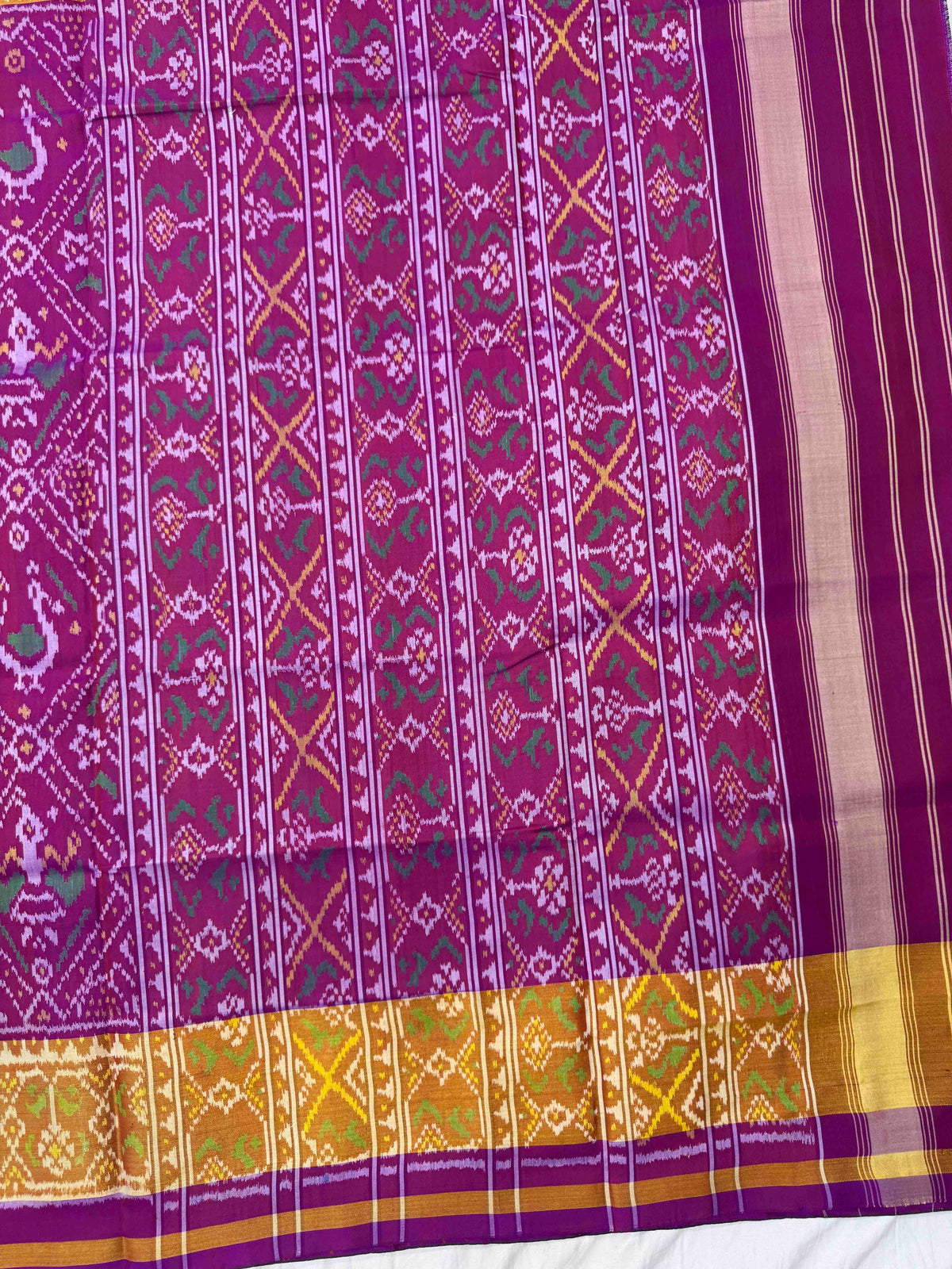 Magenta Pink Narikunj Rajkot Patola Saree
