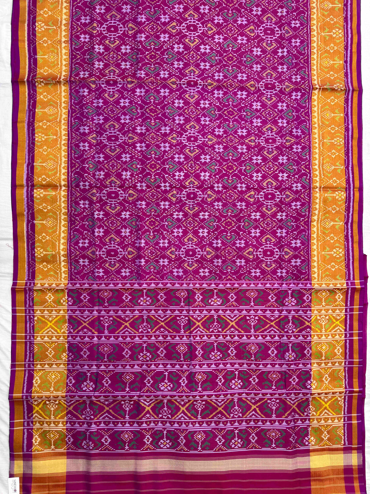 Magenta Pink Navratan Manekchowk Rajkot Patola Saree
