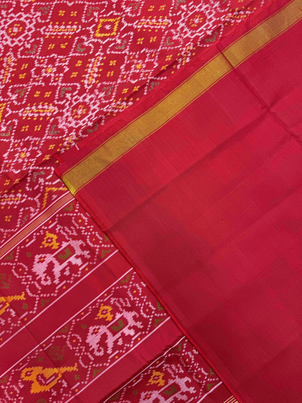 Red Manekchowk Rajkot Patola Saree