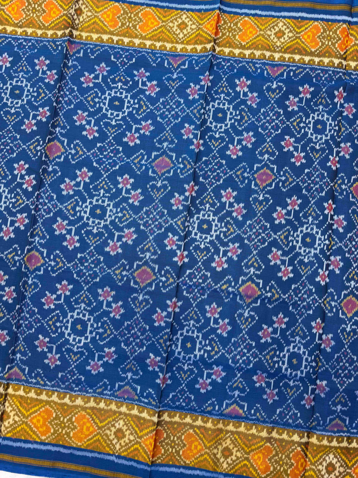 Turquoise Blue Navratan Rajkot Patola Saree
