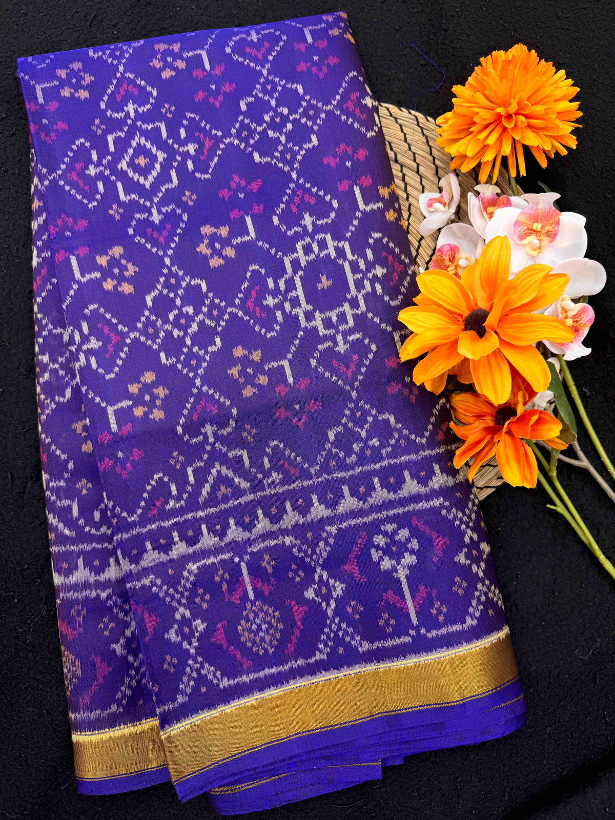 Purlish Blue Navratan Rajkot Patola Saree