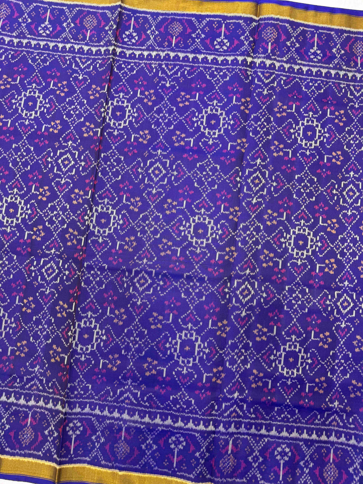 Purlish Blue Navratan Rajkot Patola Saree