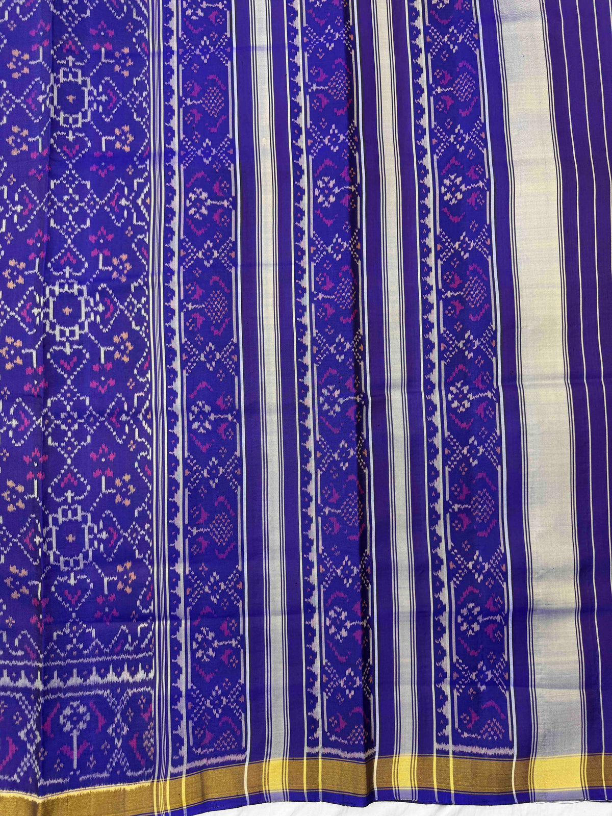 Purlish Blue Navratan Rajkot Patola Saree