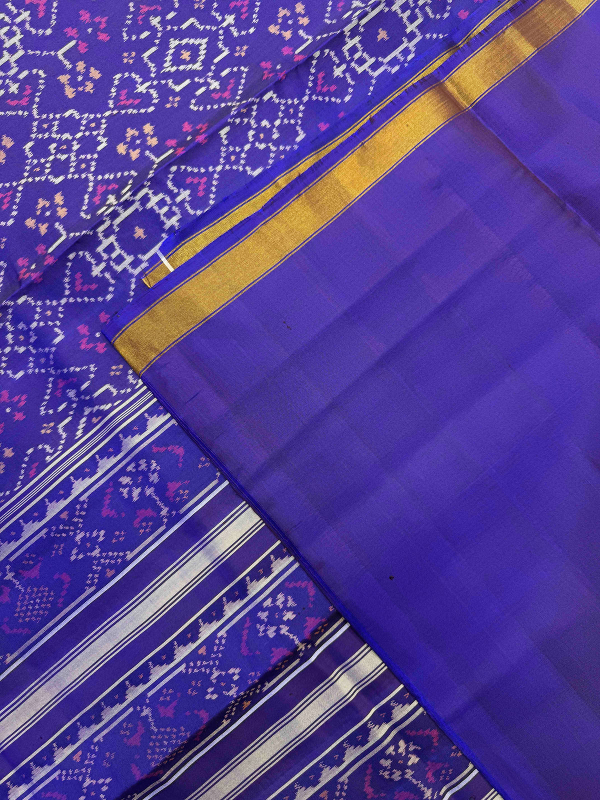 Purlish Blue Navratan Rajkot Patola Saree