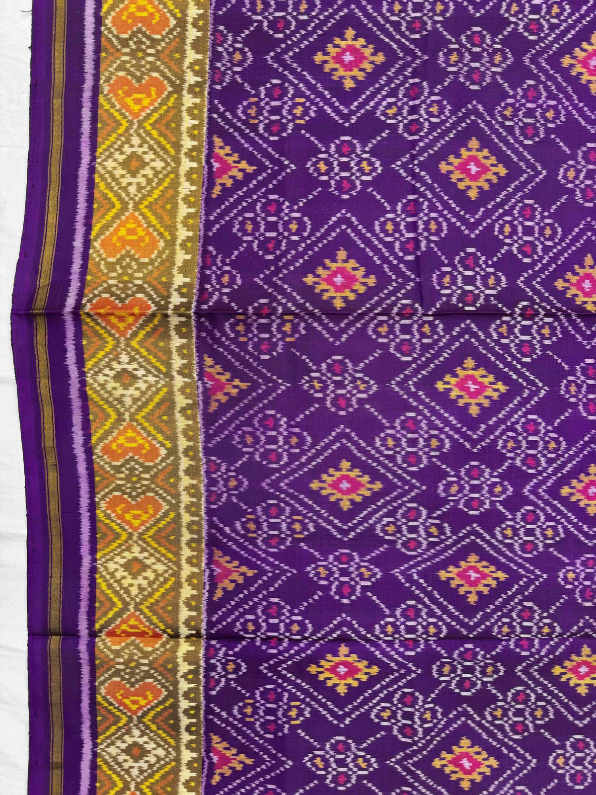 Purple Fancy Panchanda Rajkot Patola Saree