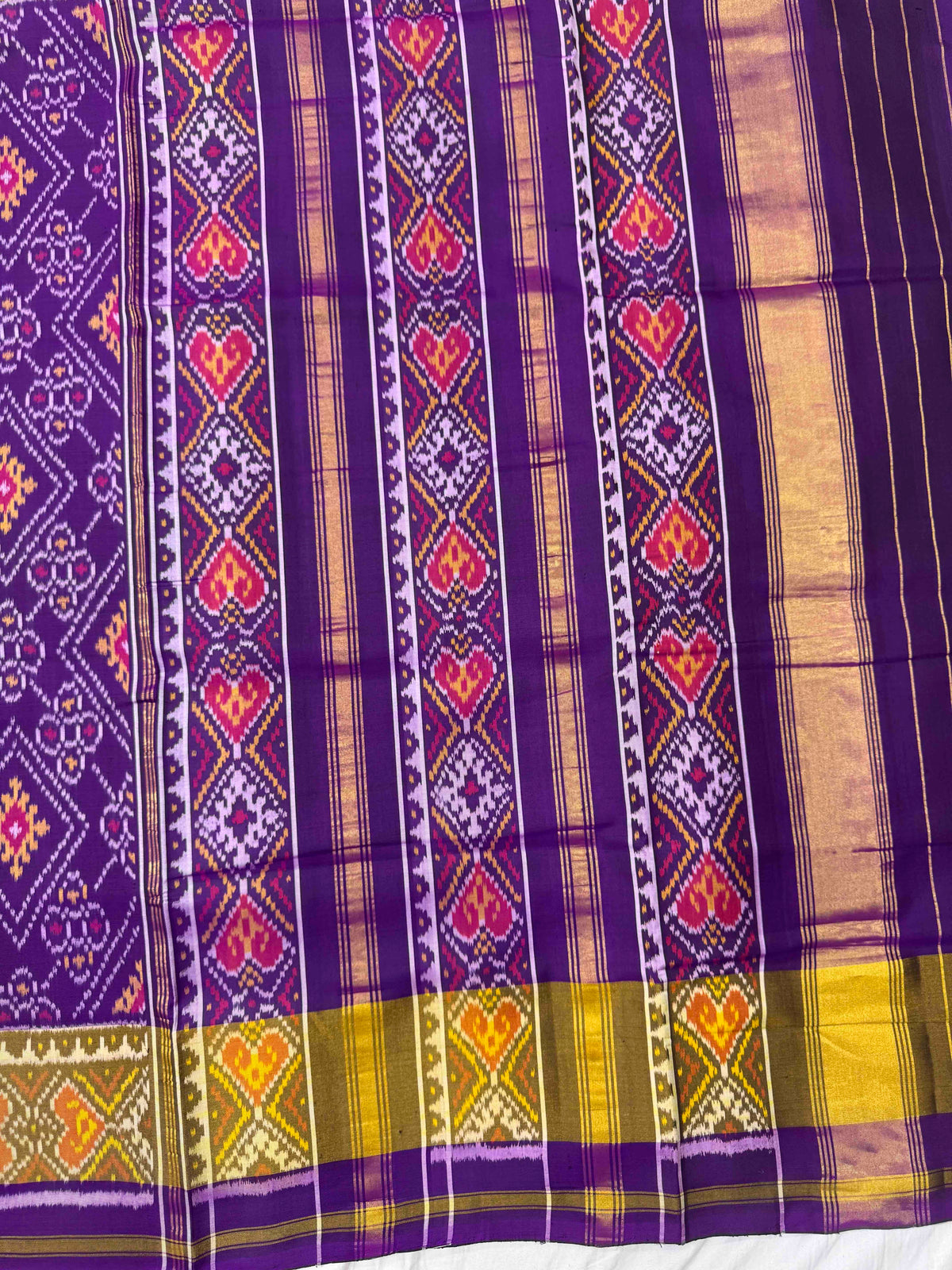Purple Fancy Panchanda Rajkot Patola Saree