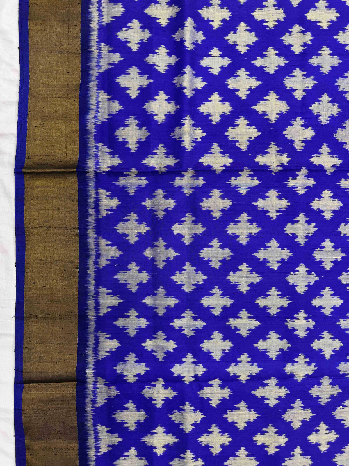 Blue Fancy Booty Raw Silk Rajkot Patola Saree