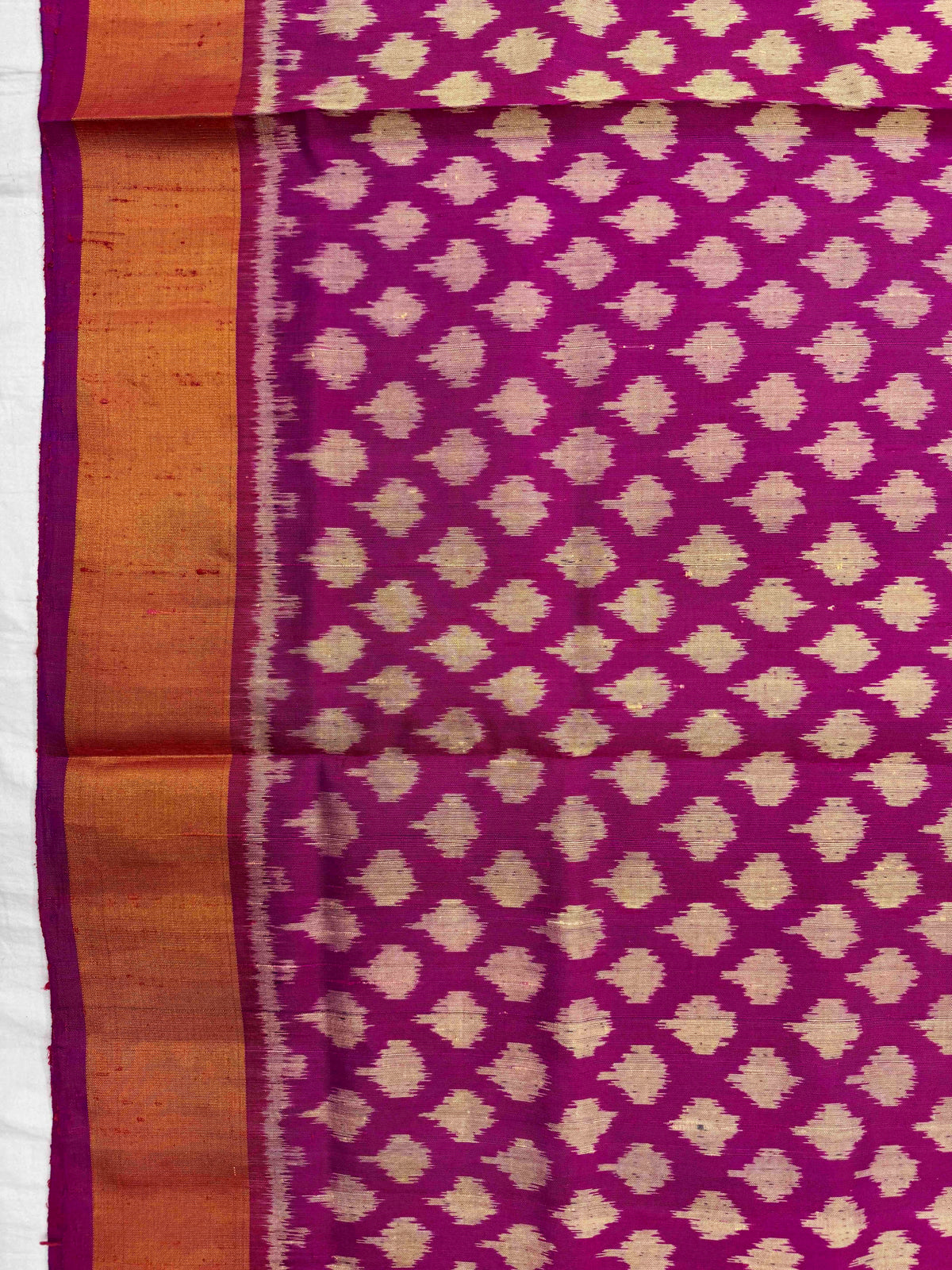 Magenta Pink Booty Raw Silk Rajkot Patola Saree