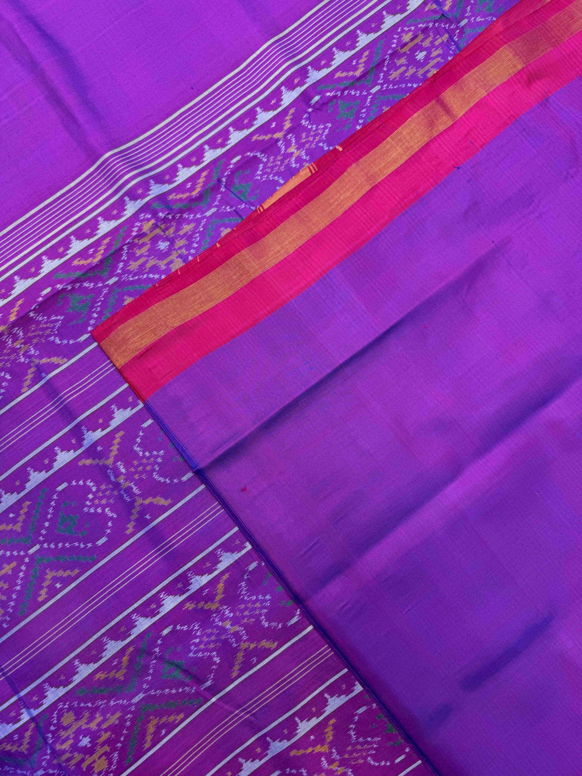 Purple Plain Rajkot Patola Saree