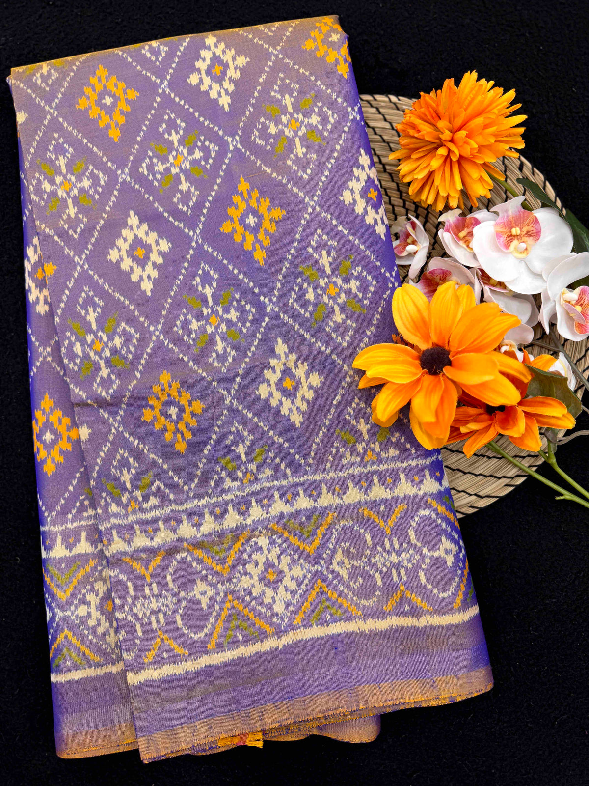 Light Purple Panchanda Rajkot Patola Saree