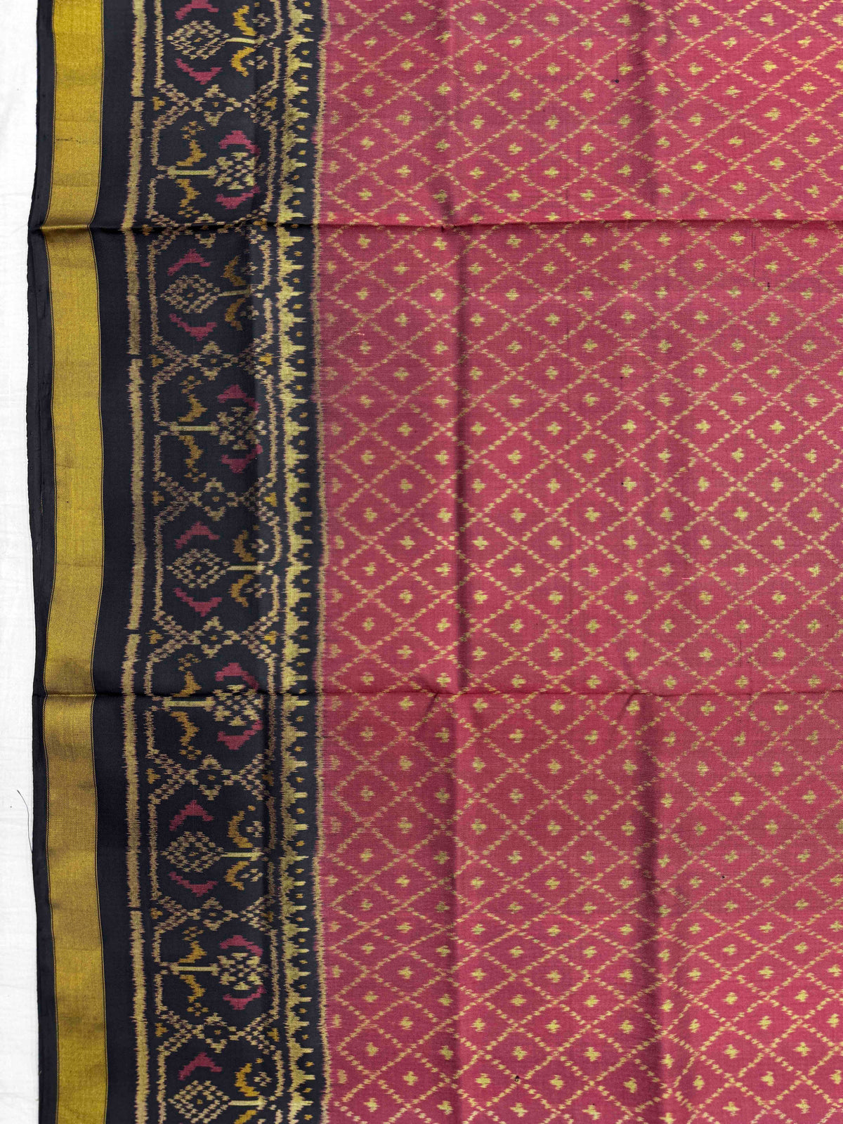Black & Maroon Booty Rajkot Patola Saree