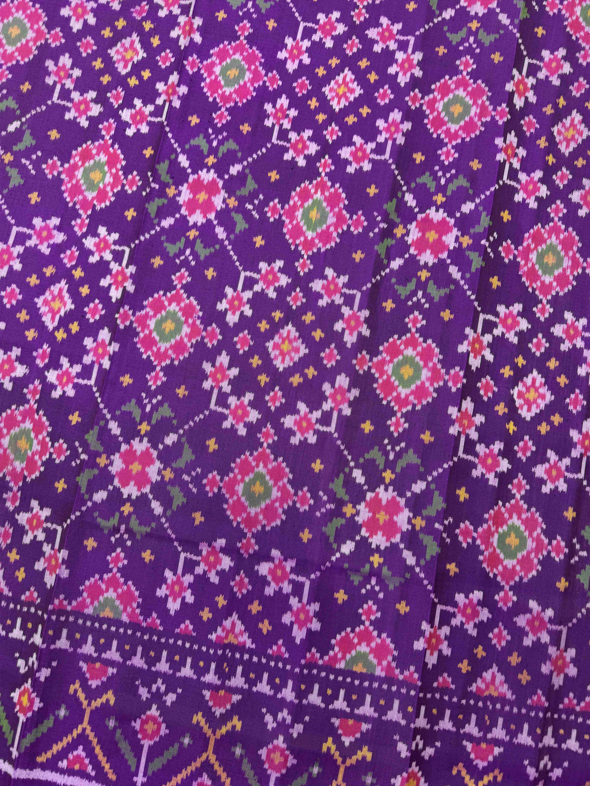 Purple Navartan Semi Double Ikat Patola Dupatta