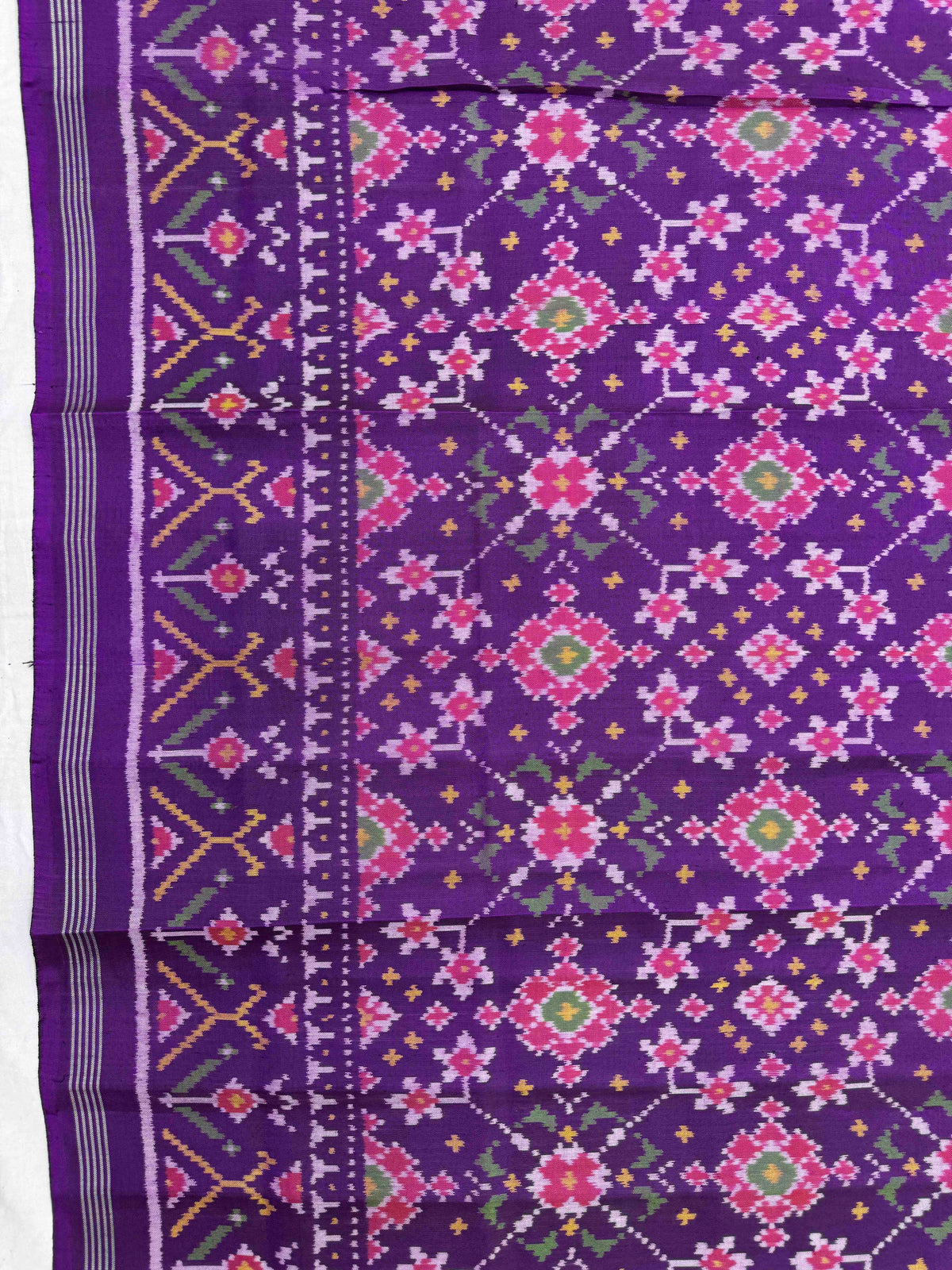 Purple Navartan Semi Double Ikat Patola Dupatta