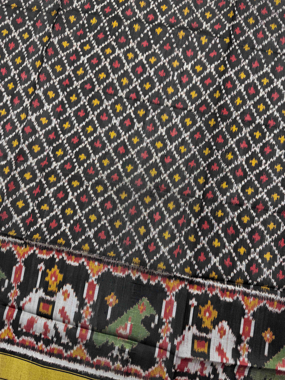 Black Booty Single Ikat Patola Dupatta