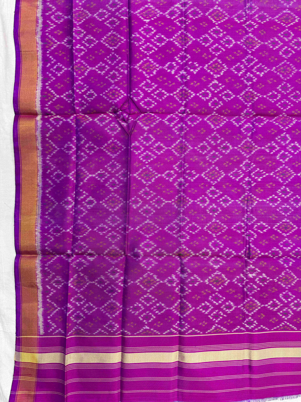 Purplish Pink Booty Single Ikat Patola Dupatta