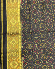 Black Bandhani Circle Designer Patola Saree - SindhoiPatolaArt