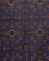 Black & Blue Navratan Designer Patola Shawl - SindhoiPatolaArt