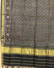Black Booty Designer Patola Dupatta - SindhoiPatolaArt