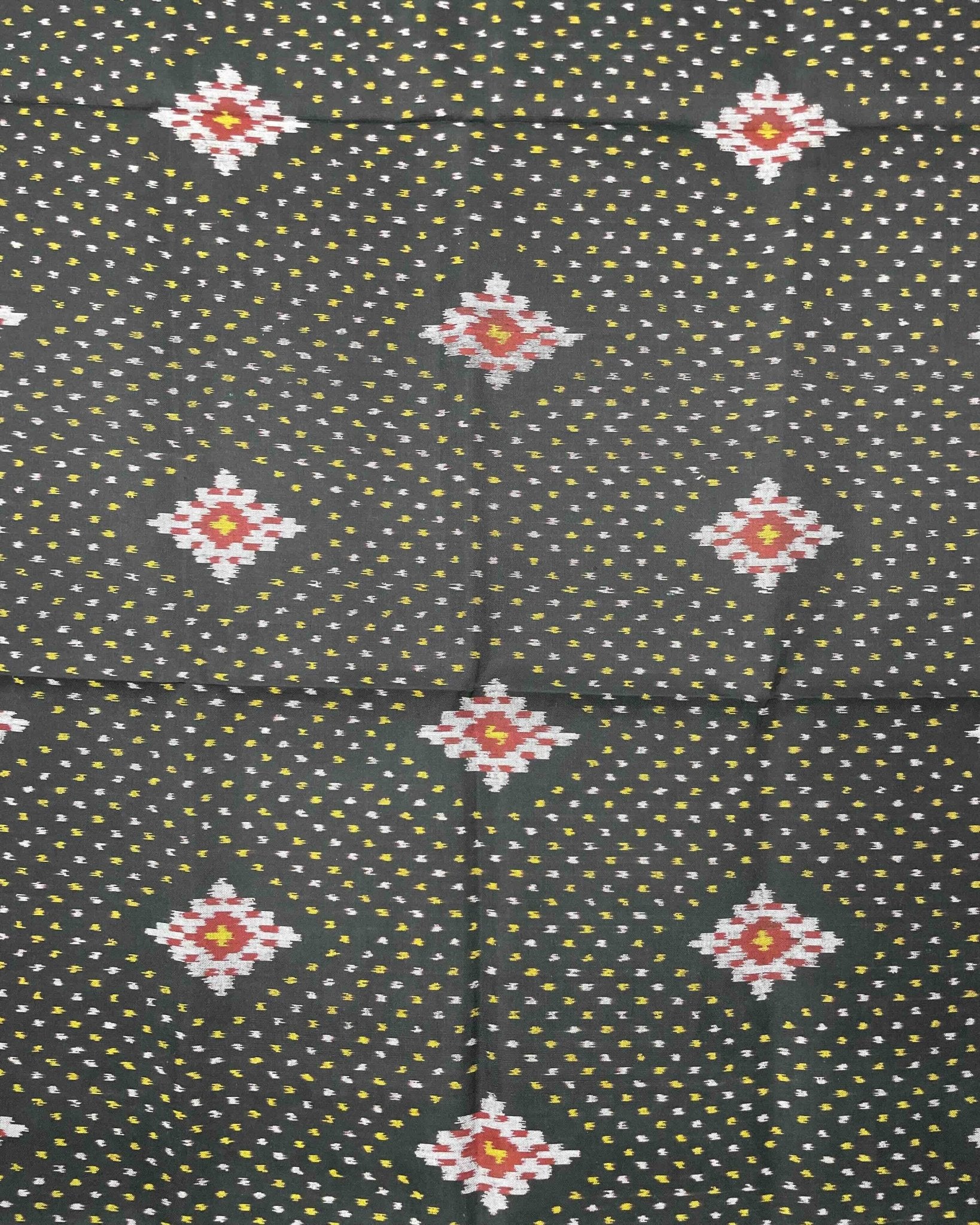 Black Doted Panchanda Patola Dupatta - SindhoiPatolaArt