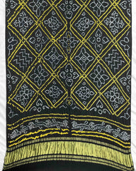 Black Gajji Bandhani Dupatta - SindhoiPatolaArt