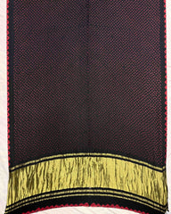 Black Gajji Silk Bandhani Saree - SindhoiPatolaArt