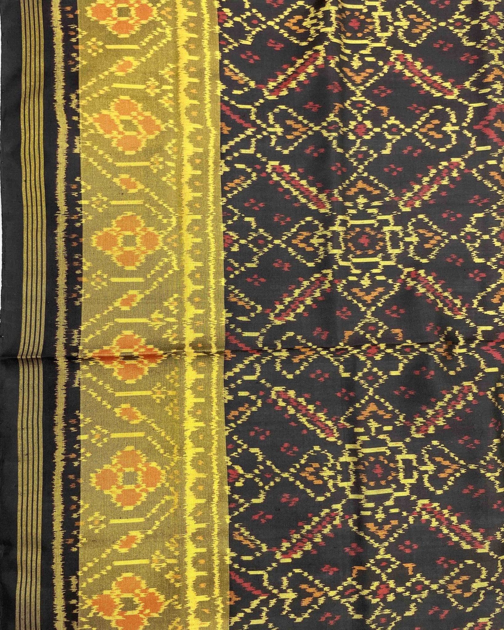 Black Manekchowk Designer Patola Saree - SindhoiPatolaArt
