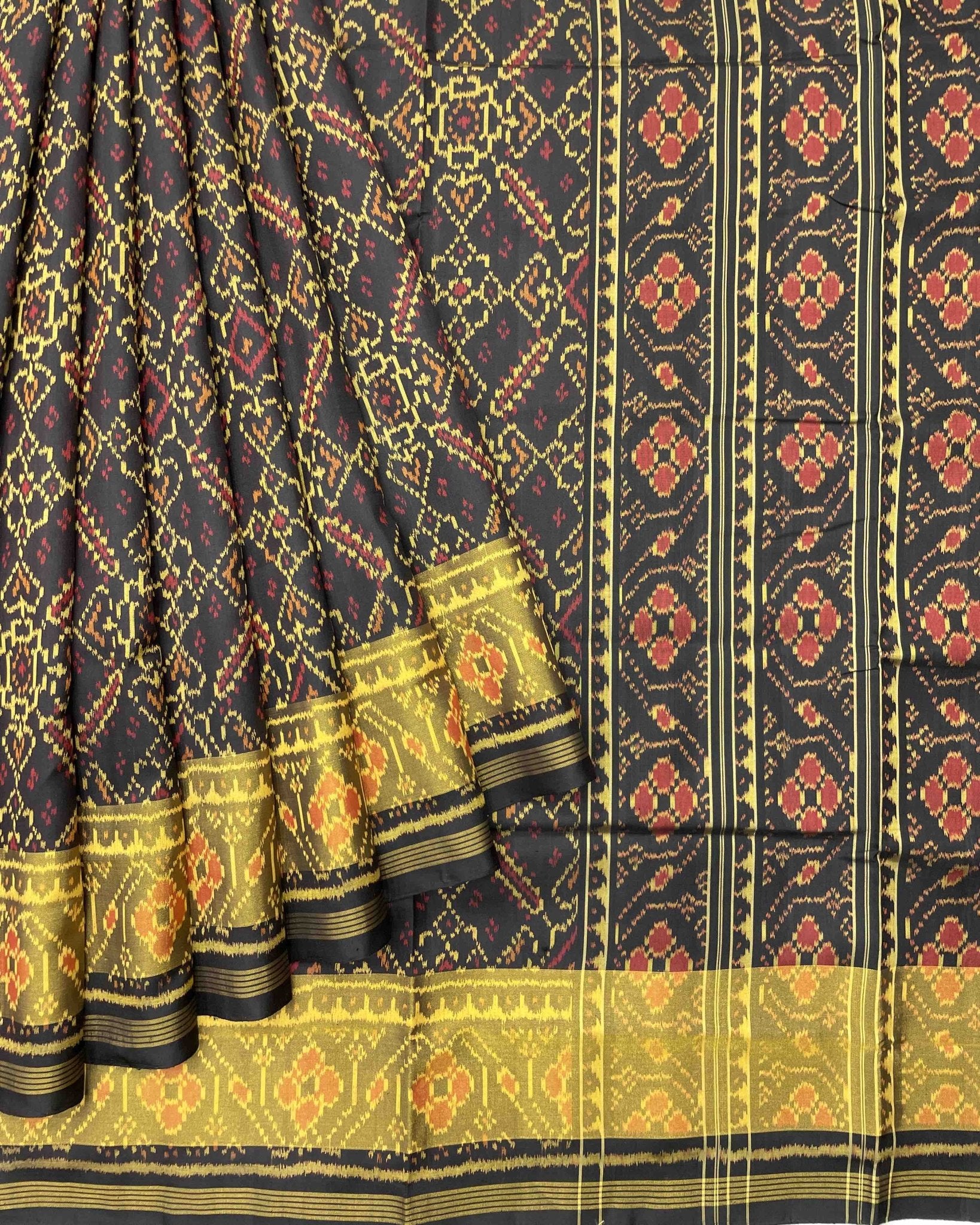 Black Manekchowk Designer Patola Saree - SindhoiPatolaArt