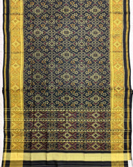 Black Manekchowk Navratan Patola Saree - SindhoiPatolaArt