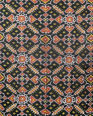 Black Manekchowk Patola Dupatta - SindhoiPatolaArt