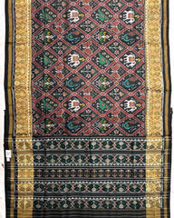 Black Narikunj Patola Saree - SindhoiPatolaArt