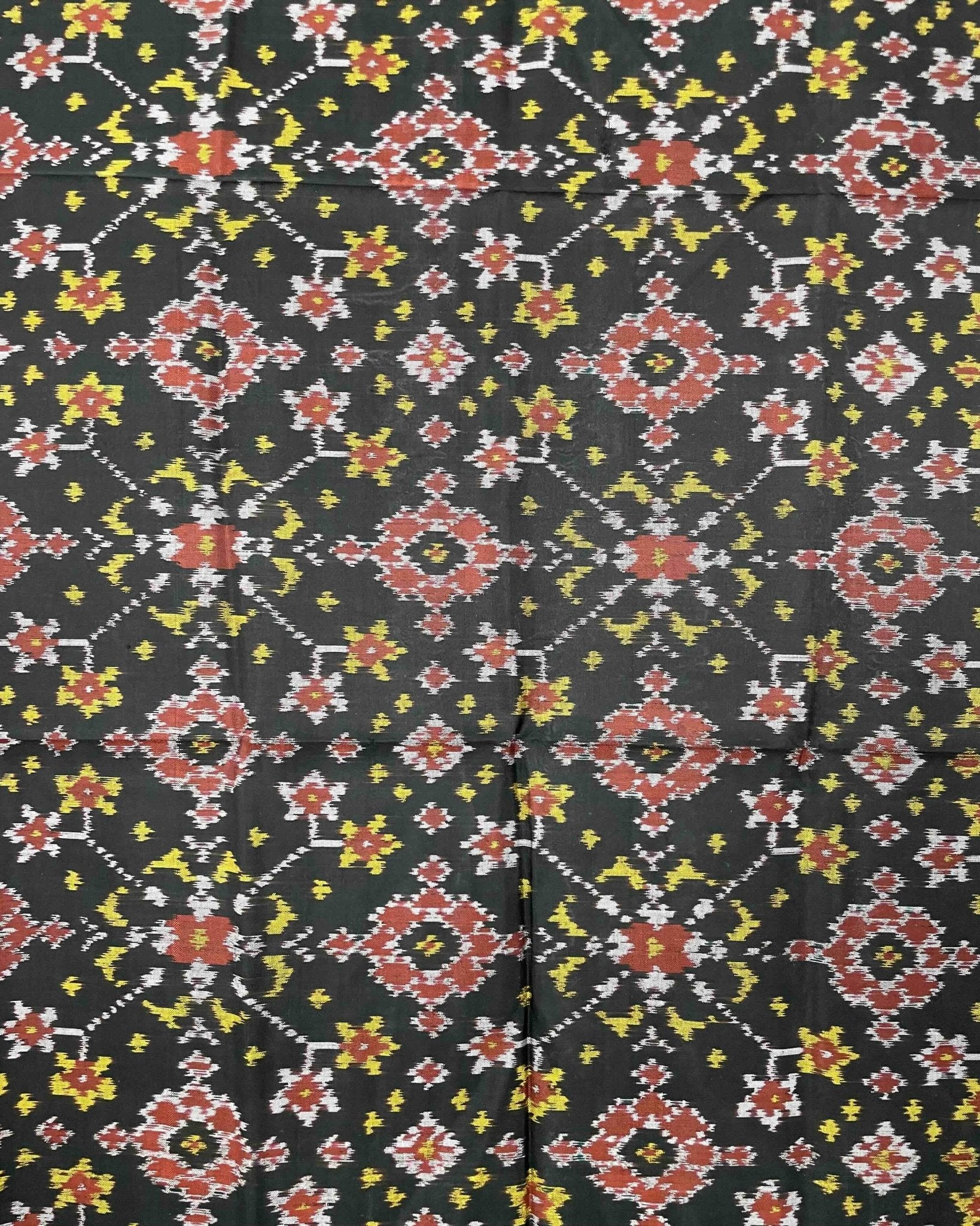 Black Navratan Patola Dupatta - SindhoiPatolaArt