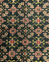 Black Navratan Patola Dupatta - SindhoiPatolaArt