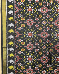Black Navratan Patola Dupatta - SindhoiPatolaArt