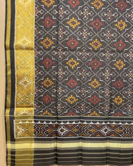 Black Panchanda Designer Patola Dupatta - SindhoiPatolaArt