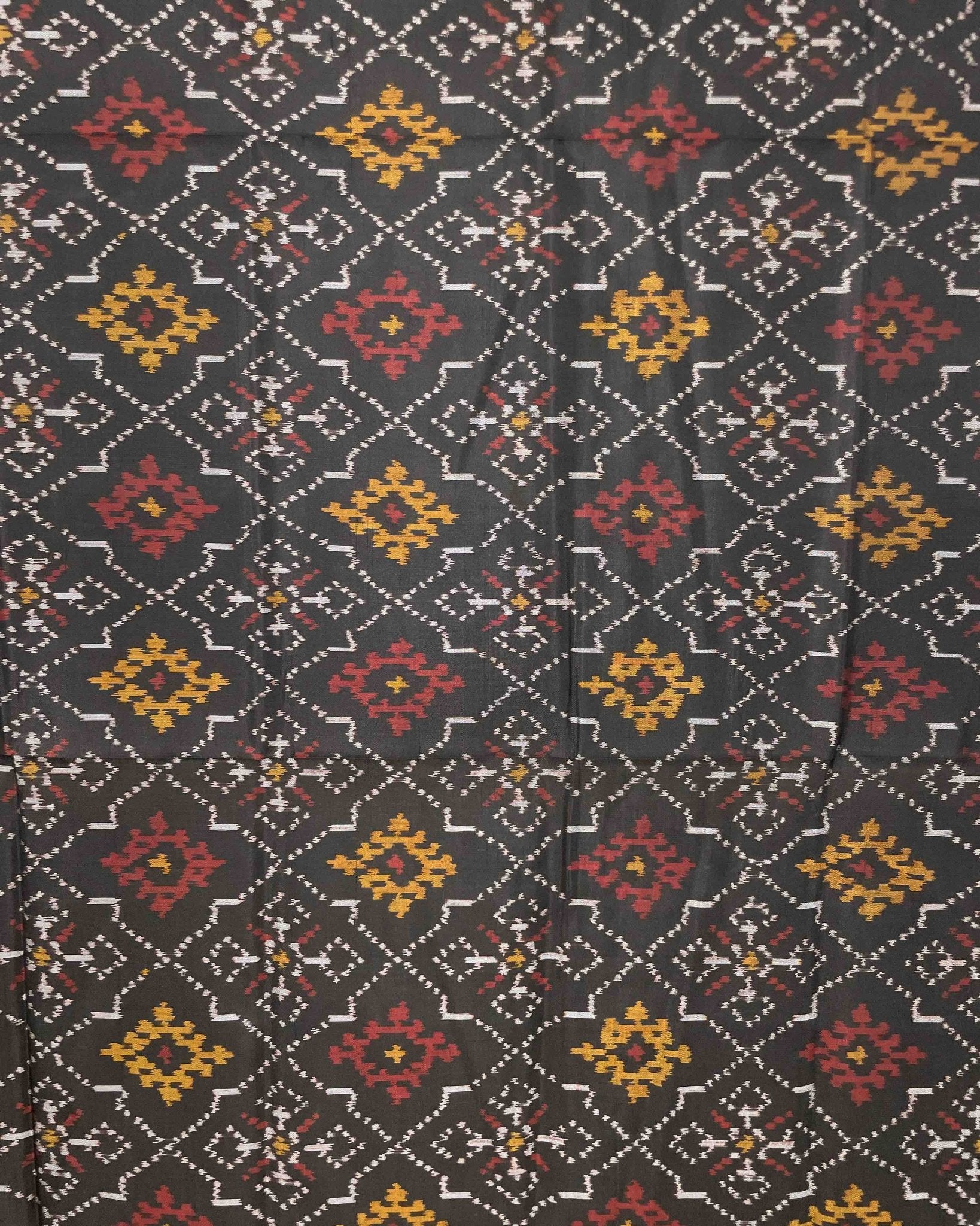 Black Panchanda Designer Patola Dupatta - SindhoiPatolaArt