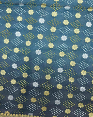 Black & Rama Blue Shaded Banarasi Georgette Bandhani Saree - SindhoiPatolaArt