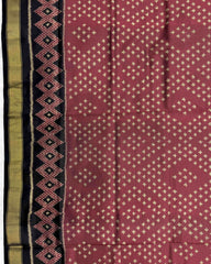 Black & Red Bandhej Design Patola Saree - SindhoiPatolaArt