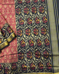 Black & Red Daram Bhatt Patola Saree - SindhoiPatolaArt