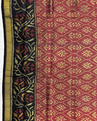 Black & Red Daram Bhatt Patola Saree - SindhoiPatolaArt