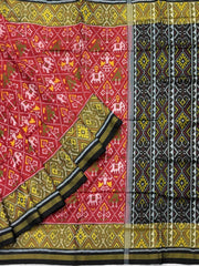 Black & Red narikunj Rajkot Patola - SindhoiPatolaArt