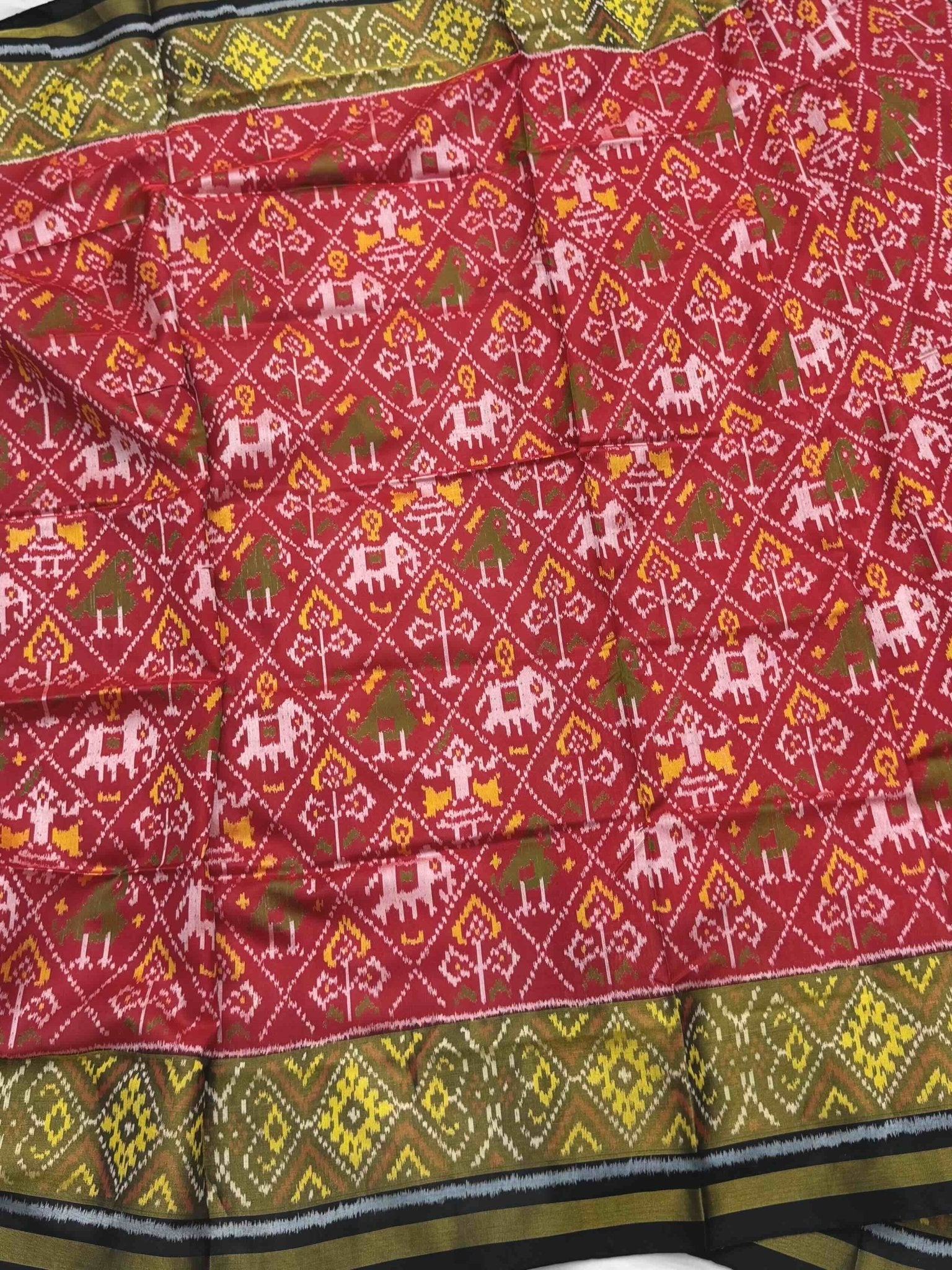 Black & Red narikunj Rajkot Patola - SindhoiPatolaArt
