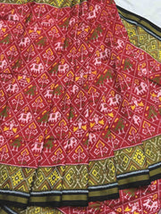 Black & Red narikunj Rajkot Patola - SindhoiPatolaArt