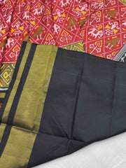Black & Red narikunj Rajkot Patola - SindhoiPatolaArt