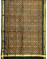 Black & Red Panchanda Patola Dupatta - SindhoiPatolaArt