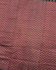 Black & Red Zig Zag Patola Saree - SindhoiPatolaArt
