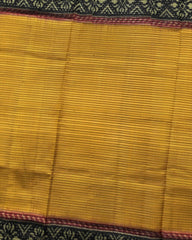 Black & Yellow Lining Patola Saree - SindhoiPatolaArt