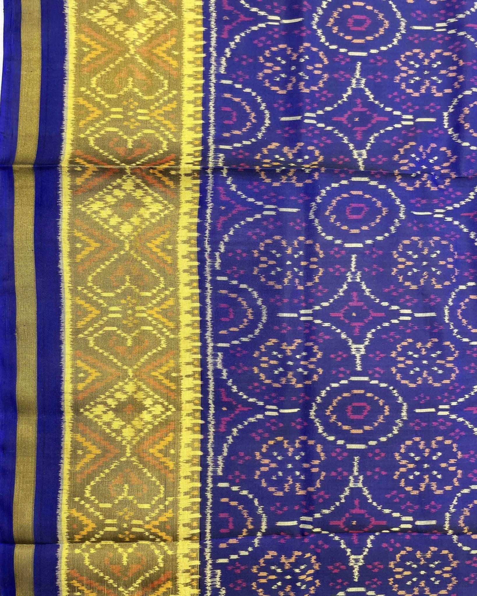 Blue Bandhani Design Patola Saree - SindhoiPatolaArt