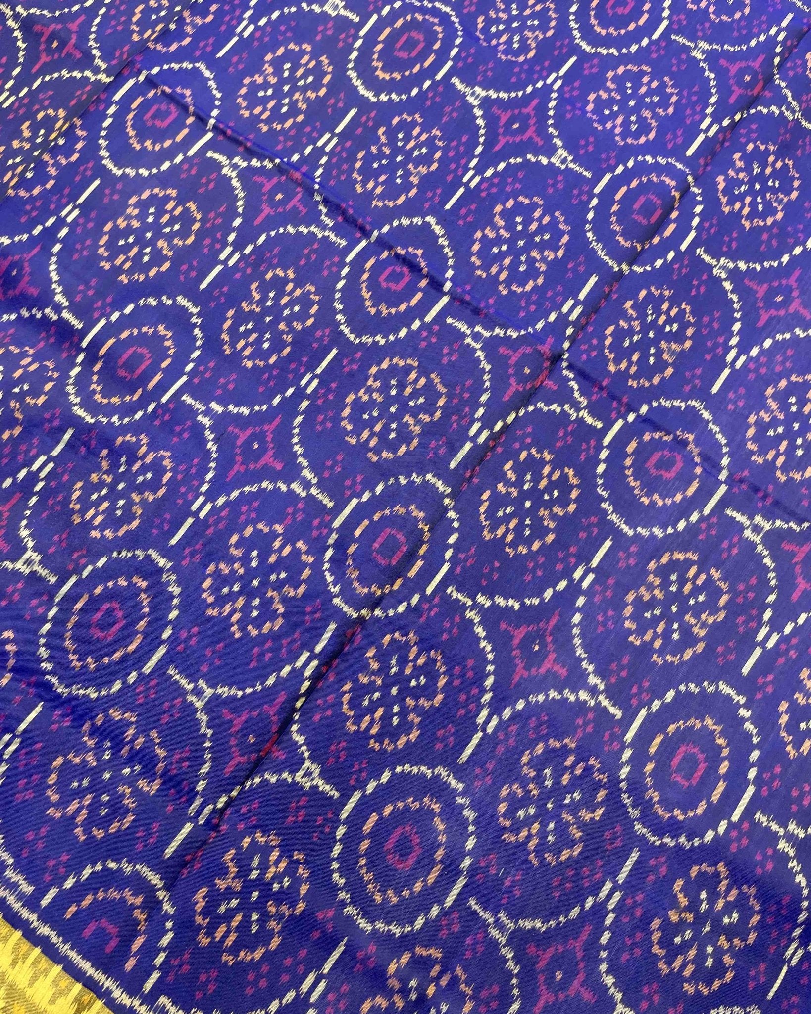 Blue Bandhani Design Patola Saree - SindhoiPatolaArt