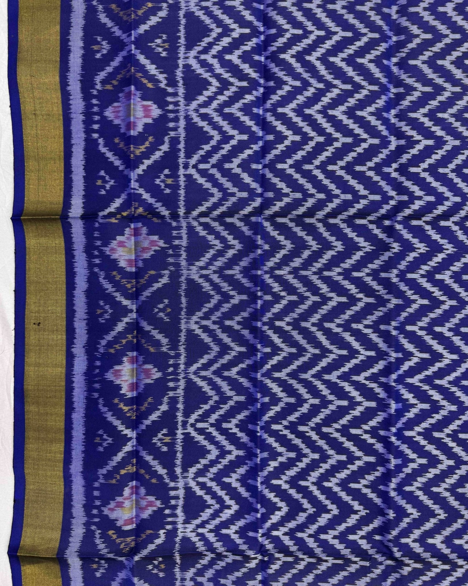 Blue Bandhani Designer Patola Dupatta - SindhoiPatolaArt