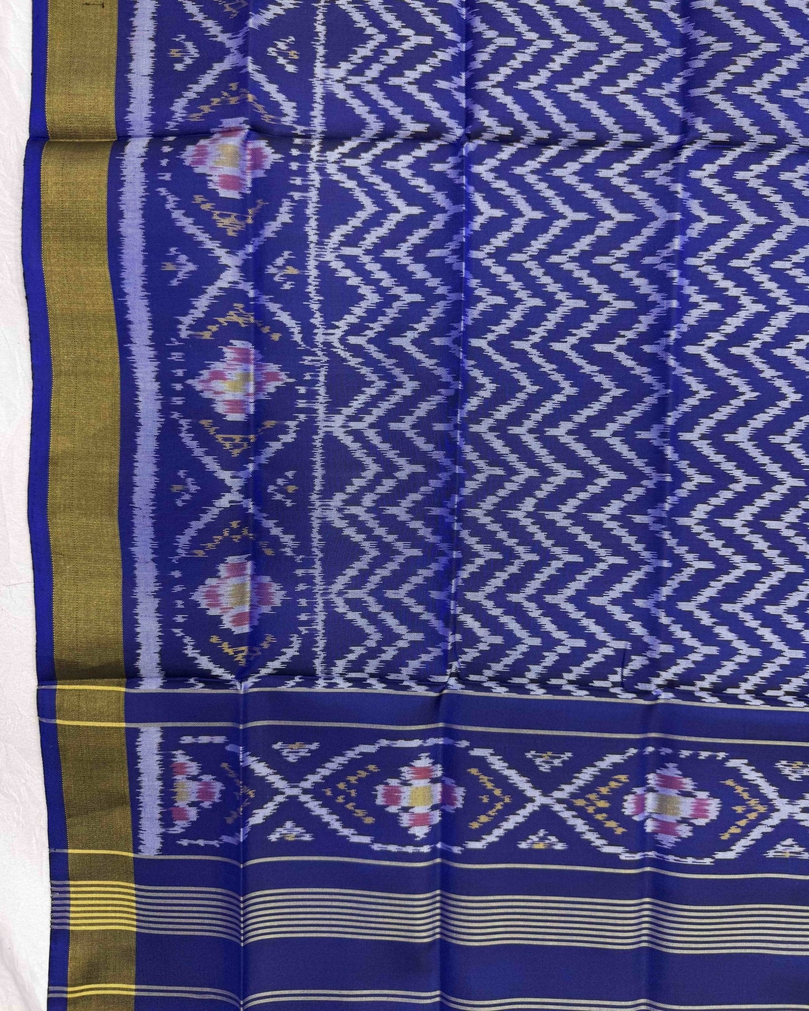 Blue Bandhani Designer Patola Dupatta - SindhoiPatolaArt